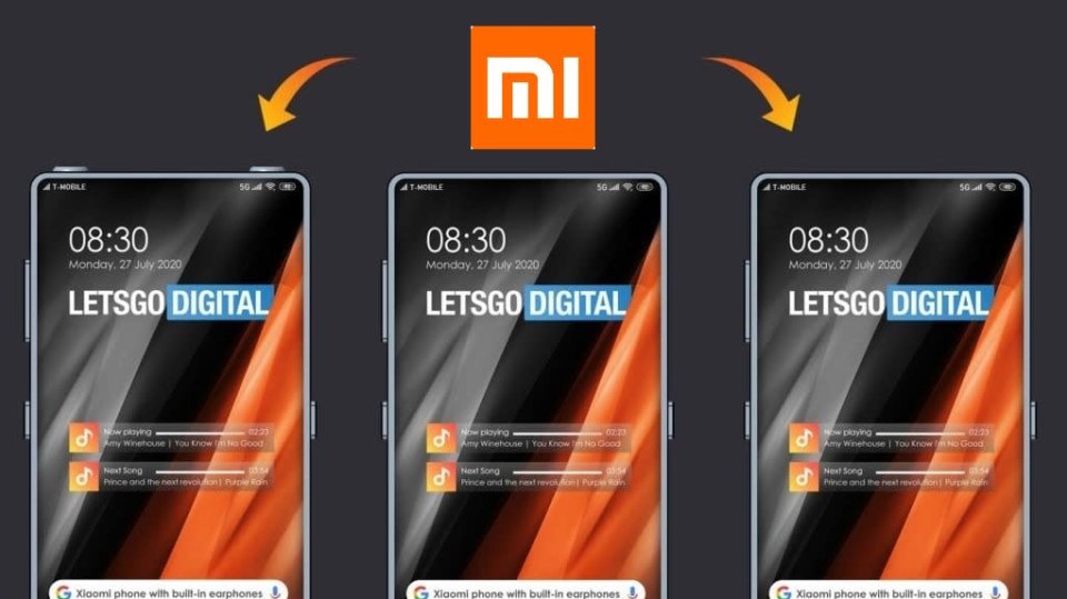 Patent Xiaomi na telefon s integrovanými sluchátky